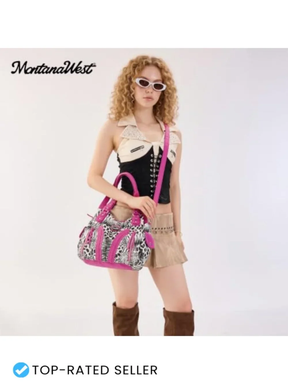 Faux Leather Hobo Bag with Crossbody Strap and Zippered Pockets